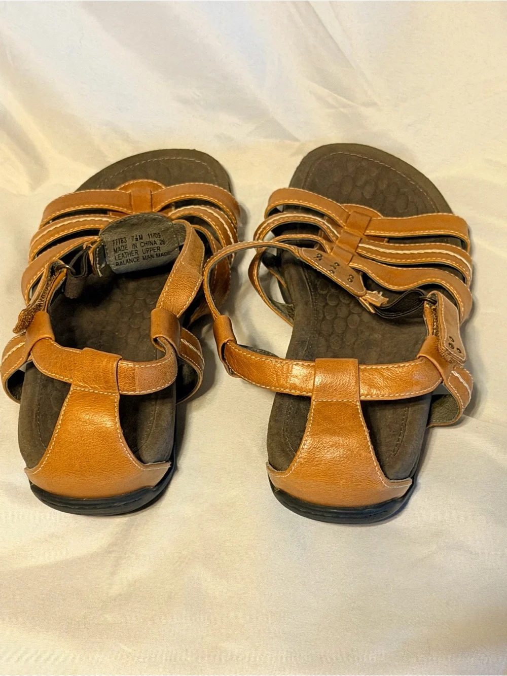 Privo by Clarks Women’s Leather Gladiator Comfort Sandals Brown Adjustable 7.5
